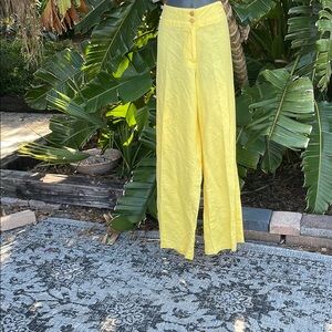 Ashley Stewart linen blend wide leg pants
